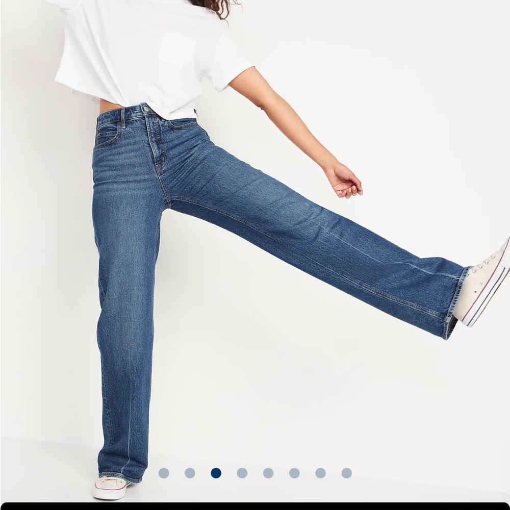 Old navy high rise wide leg jeans in size 12